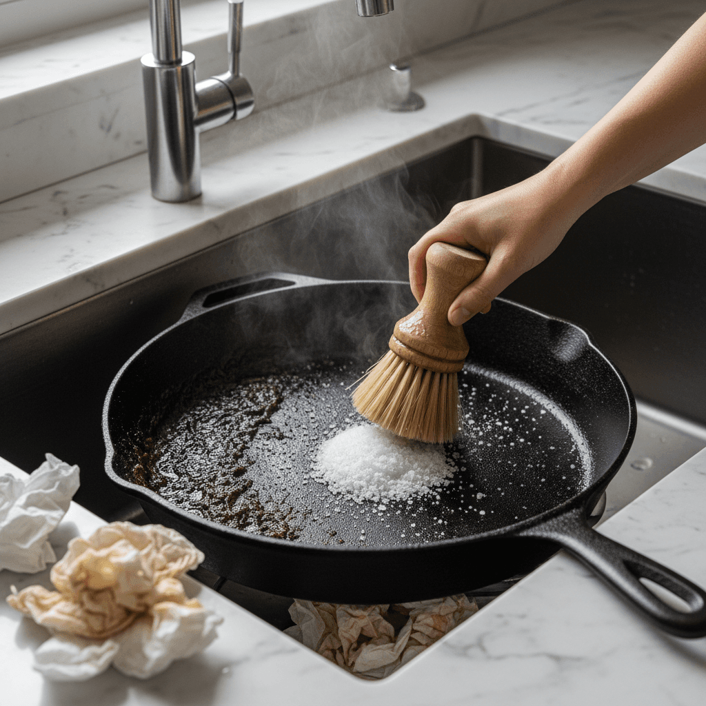 How to Deep Clean a Cast Iron Skillet